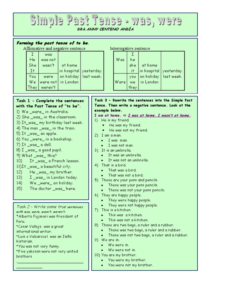 Past Tense of 