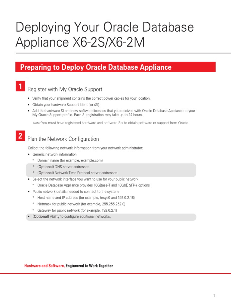 Deploying Your Oracle Database Appliance X6-2S/X6-2M | PDF | Databases ...