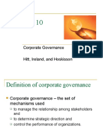 Corporate Governance Hitt, Ireland, and Hoskisson