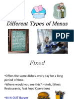 Different Types of Menus