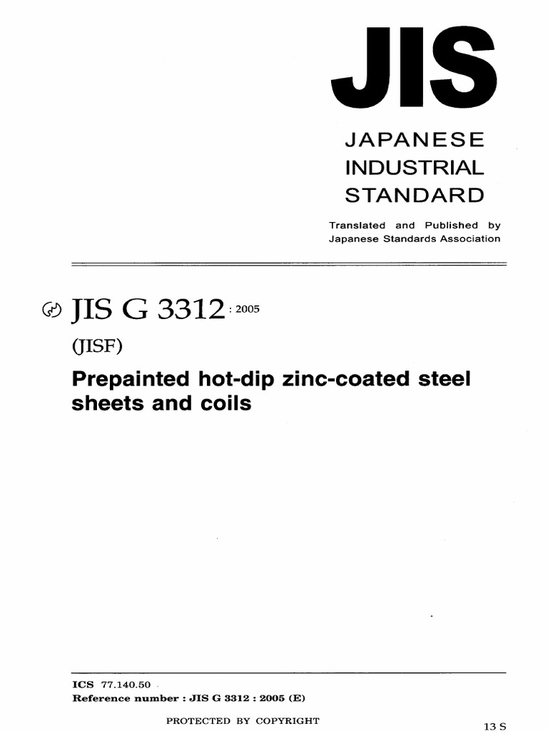Jis G3312 Ppgic PDF | PDF