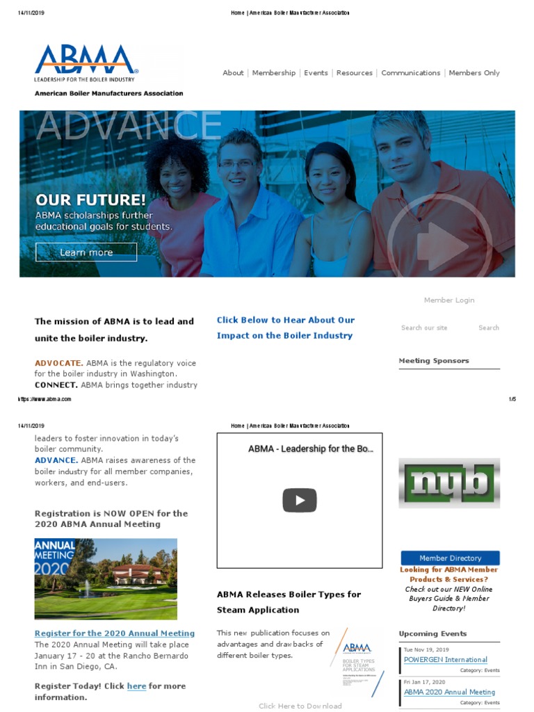 Home - American Boiler Manufacturer Association | PDF | Business