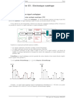 Chapitre E5: Electronique Numérique: 1 Echantillonage D'un Signal Analogique