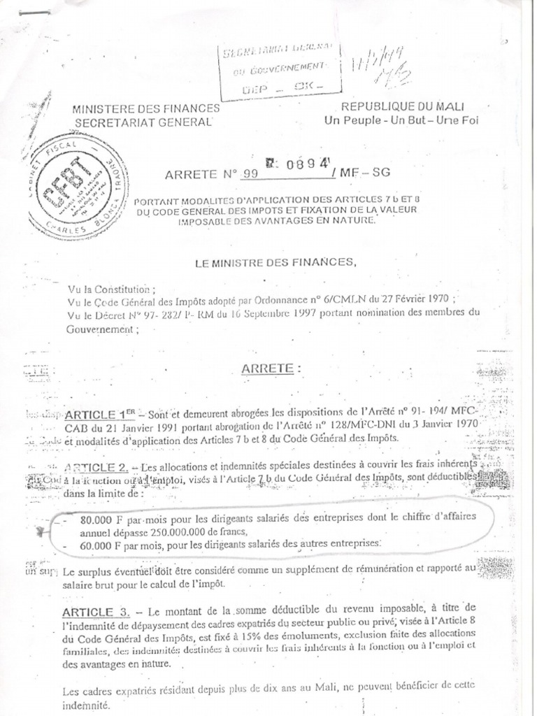 Arrete 99 0894 MF-SG | PDF