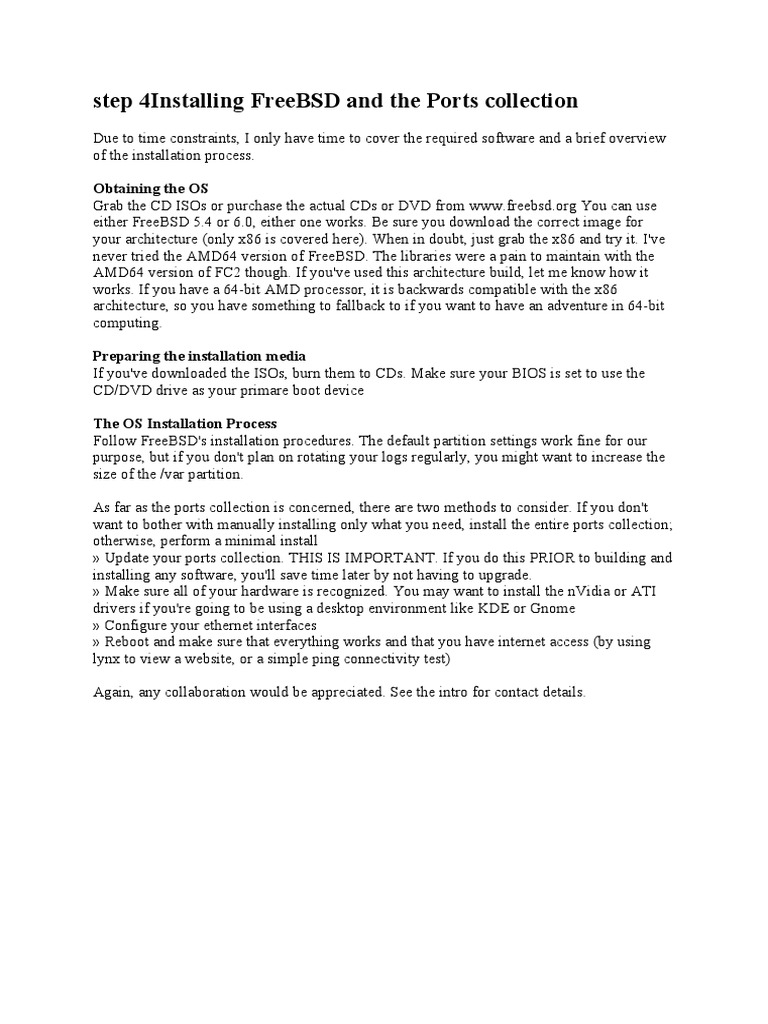 FreeBSD Installation and Configuration Guide | PDF | Ip Address ...