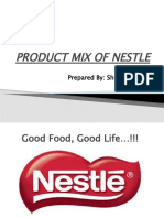 Product Mix of Nestle: Prepared By: Shivam Shukla