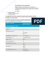 Specimen Standard Keyboard Notation For Ifoa Examinations