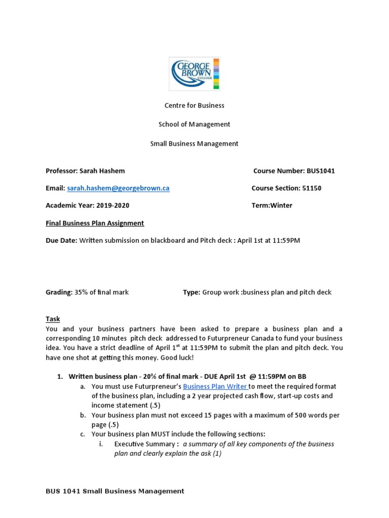 BUS1041 - Business Plan Assignment | PDF | Peer To Peer | Business