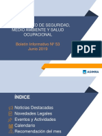 Boletín informativo de seguridad ambiental y salud ocupacional