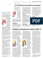 We Are All Invited To Learn Better Conversations': Workplace Safety Plans Must Address COVID-19