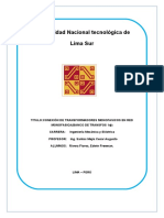 Laboratorio CONEXIÓN DE TRANSFORMADORES MONOFASICOS EN RED MONOFASICA