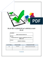 Plan de Calidad Placa Huella San Juan