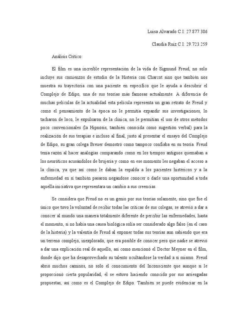 Freud: Histeria y Complejo de Edipo | PDF | Sigmund Freud | Ciencias ...