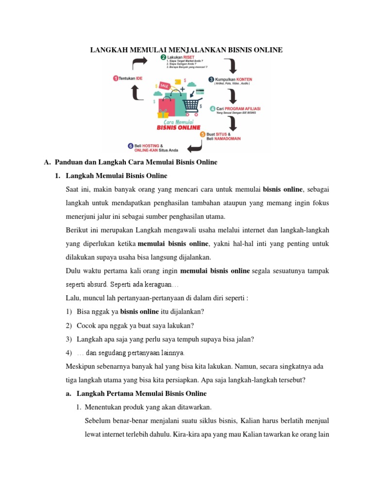 Panduan Memulai Bisnis Online Pemula | PDF