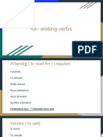 Re- ending verbs