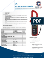 Ficha Tecnica de Pinza Amperimetrica