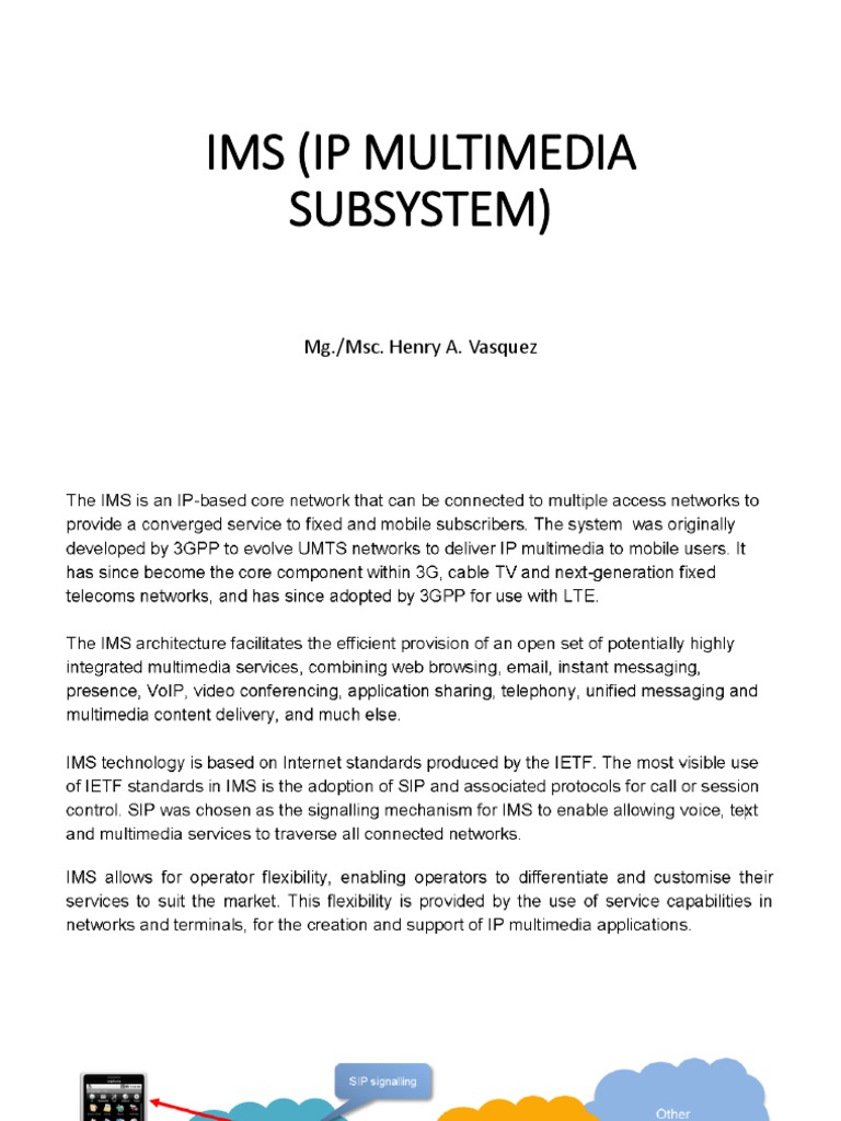 IMS Architecture and Core Functions | PDF | Ip Multimedia Subsystem ...