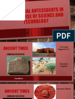 Historical Antecedents in The Course of Science and Technology
