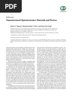 Editorial: Nanostructured Optoelectronics: Materials and Devices