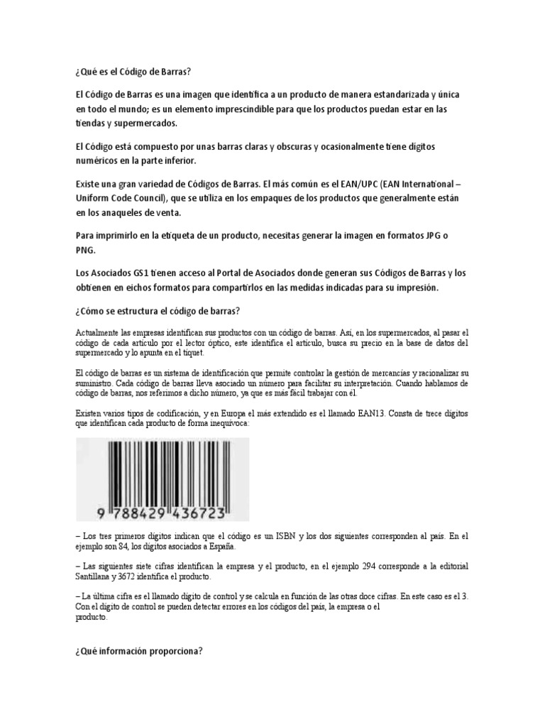 Qué Es El Código de Barras | PDF | Código de barras | Informática