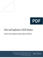 Select and Implement A SIEM Solution