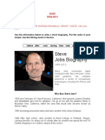 Steve Jobs Biography: Name:Andrés Felipe Quiroga Escamilla Group: 3 Date: 12Th June 2020