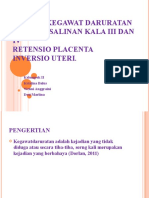 Retensio Placenta, Inversio Uteri