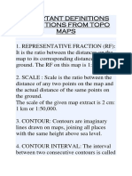 Important Definitions Definitions From Topo Maps