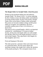 Bangle Seller: The Bangle Sellers by Sarojini Naidu: About The Poem