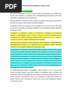 2. TRANSDISCIPLINARIEDAD Y EDUCACIÓN - RESUMEN