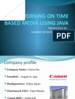 Working On Time Based Media Using Java: Presented By: Gaurav Kumar Srivastava