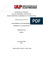 Estructura Del Poryecto de Tesis de La Fia - Ayacucho