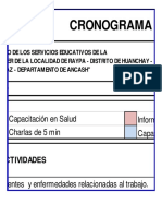 Cronograma General Del Mes de Marzo: Actividades Observación Marzo