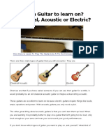 5. Which Guitar to learn on - Classical, Acoustic or Electric