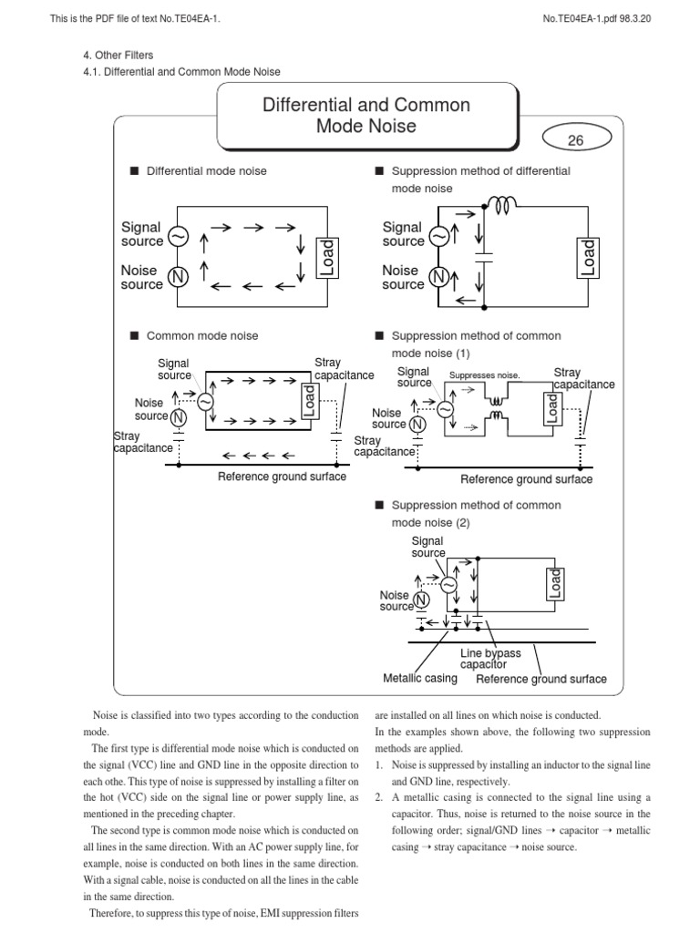 Differential and Common Mode Noise Filters | PDF | Inductor ...