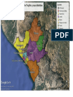 Mapa político de Trujillo y distritos