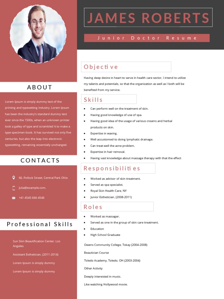Junior Doctor CV Example | PDF | Medical Specialties | Health Sciences