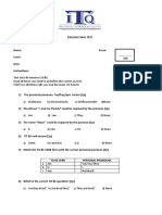 ENGLISH FINAL TEST