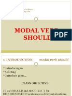 Modal Verb: Should: Demonstrative English Class by Henry Quintana Ojeda