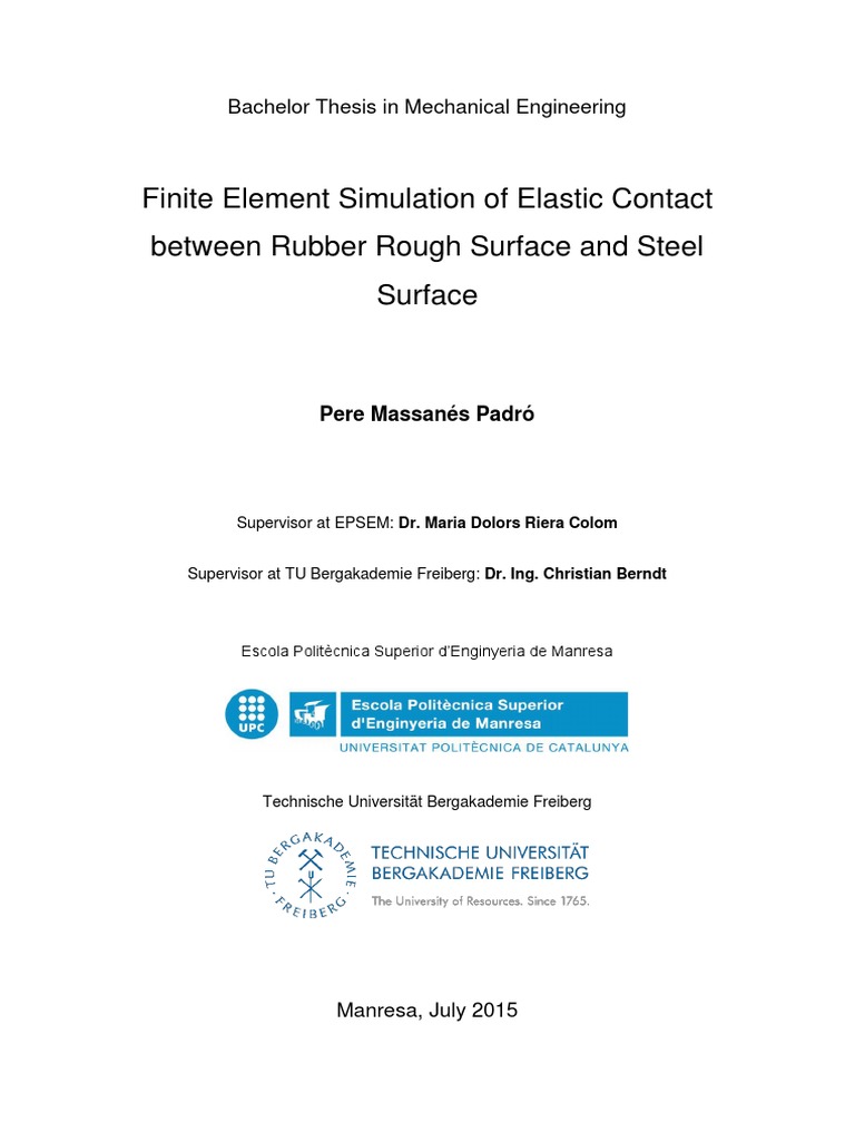 Finite Element Analysis of Rubber-Steel Contact | PDF | Deformation ...