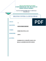 Delitos contra la humanidad: análisis de los tipos penales