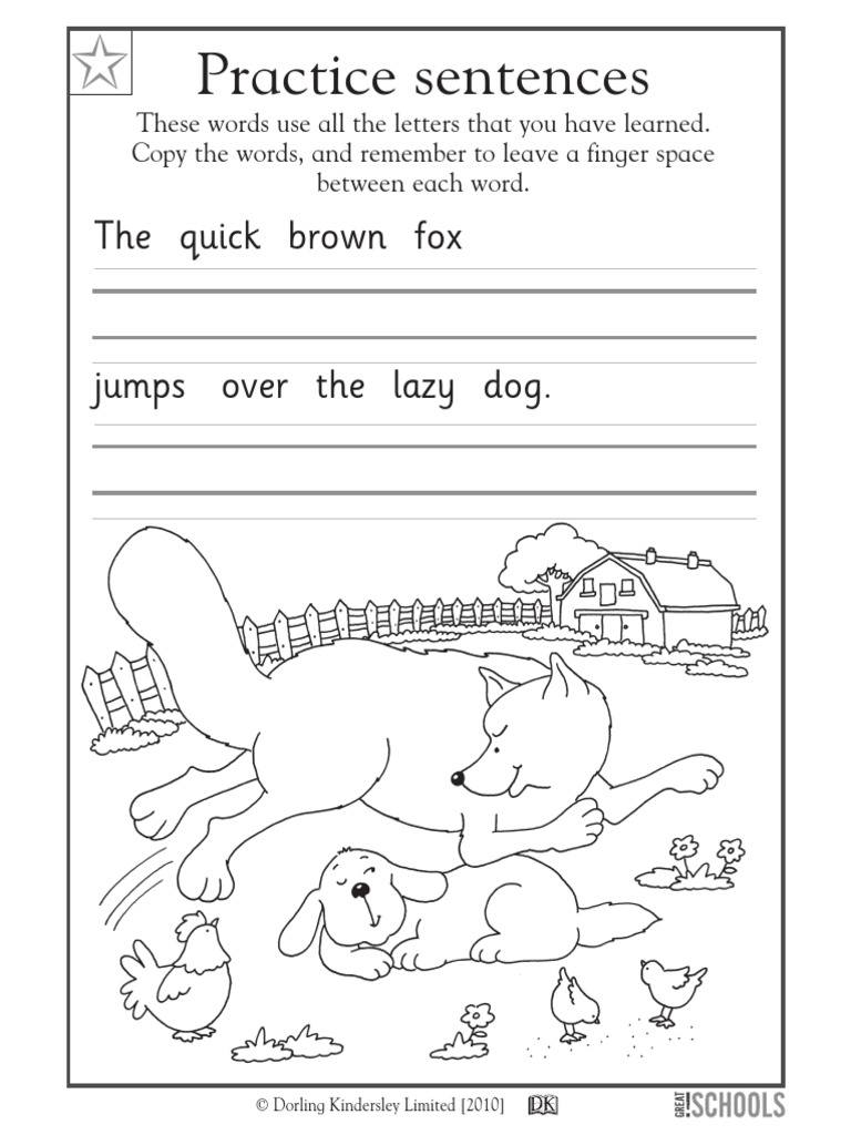 Practice Sentences: The Quick Brown Fox Jumps Over The Lazy Dog | PDF