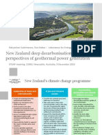 New Zealand Deep Decarbonisation Scenarios: Perspectives of Geothermal Power Generation