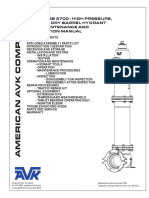 Avk Series 2700 - High Pressure, Modern, Dry Barrel Hydrant Field Maintenance and Instruction Manual