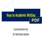 Keys To Academic Writing