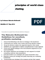 Malcolm Mcdonald International 10 Principles of World Class Strategic Marketing PDF