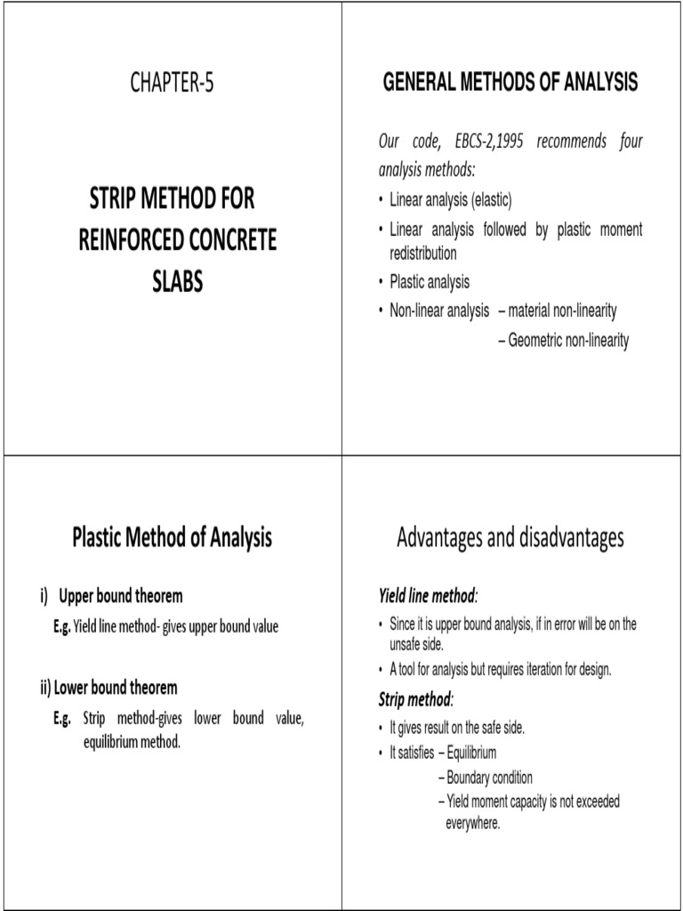 Strip Method for Concrete Slabs Analysis | PDF | Yield (Engineering ...