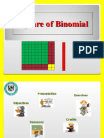 THE SQUARE OF BINOMIALS