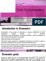 Introduction To Economics: Demand, Supply and Market Equilibrium