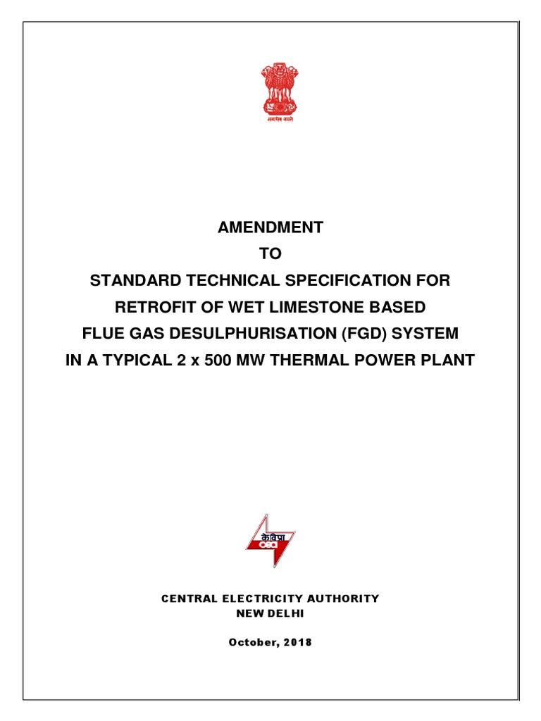 FGD System Retrofit Specifications | PDF | Chimney | Gases